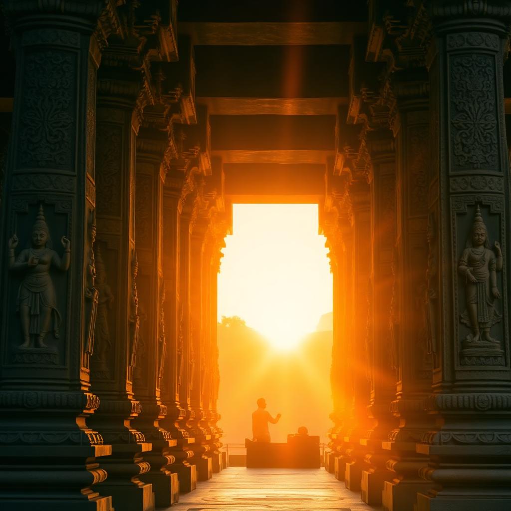 Jain temple at sunrise